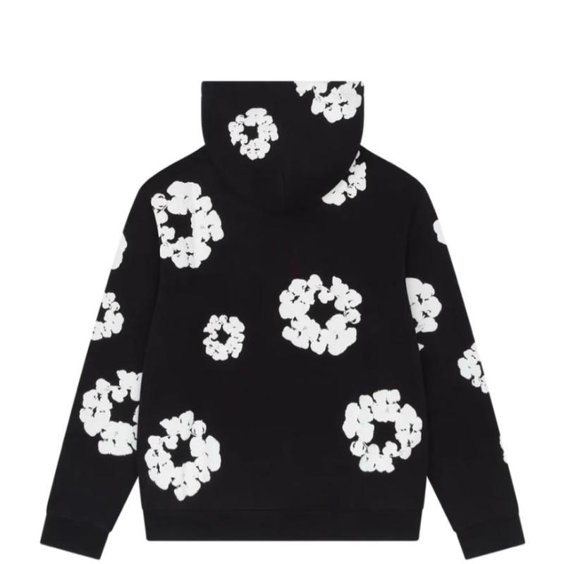 Denim Tear wreath Black Hoodie
